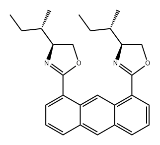 Oxazole, 2,2'-(1,8-anthracenediyl)bis[4,5-dihydro-4-[(1S)-1-methylpropyl]-, (4S,4'S)- Structural