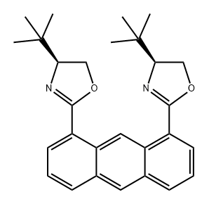 Oxazole, 2,2'-(1,8-anthracenediyl)bis[4-(1,1-dimethylethyl)-4,5-dihydro-, (4S,4'S)- Structural
