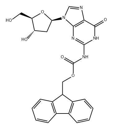 Guanosine, 2'-deoxy-N-[(9H-fluoren-9-ylmethoxy)carbonyl]- Structural
