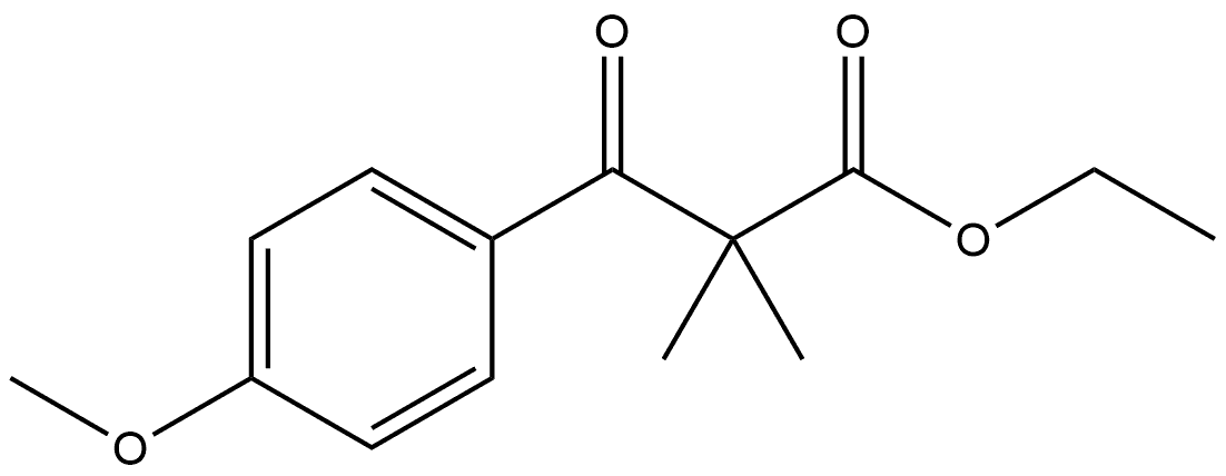 Benzenepropanoic acid, 4-methoxy-α,α-dimethyl-β-oxo-, ethyl ester Structural