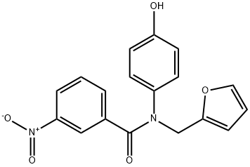 N-(Furan-2-ylmethyl)-N-(4-hydroxyphenyl)-3-nitrobenzamide Structural