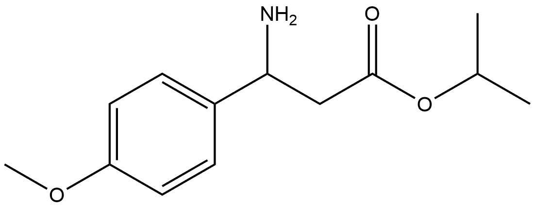 propan-2-yl 3-amino-3-(4-methoxyphenyl)propanoate Structural