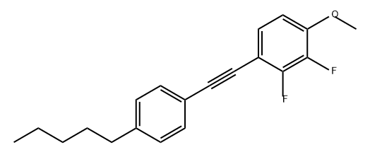 Benzene, 2,3-difluoro-1-methoxy-4-[2-(4-pentylphenyl)ethynyl]- Structural