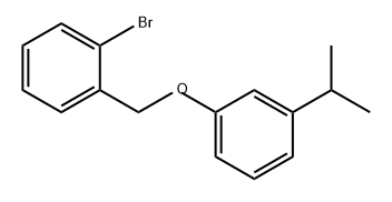 Benzene, 1-bromo-2-[[3-(1-methylethyl)phenoxy]methyl]- Structural