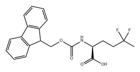 L-Norleucine, N-[(9H-fluoren-9-ylmethoxy)carbonyl]-5,5-difluoro- Structural