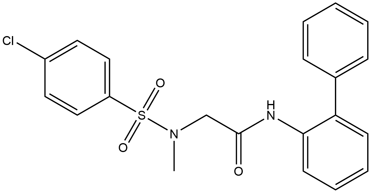 N-biphenyl-2-yl-N~2~-[(4-chlorophenyl)sulfonyl]-N~2~-methylglycinamide Structural