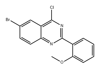 Quinazoline, 6-bromo-4-chloro-2-(2-methoxyphenyl)- Structural