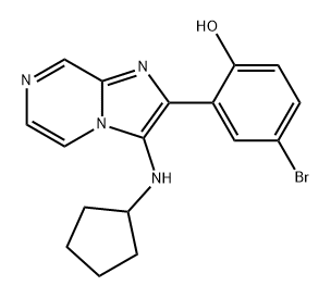 Phenol, 4-bromo-2-[3-(cyclopentylamino)imidazo[1,2-a]pyrazin-2-yl]- Structural