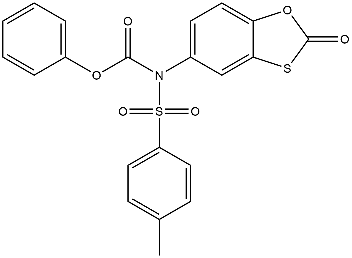 phenyl (2-oxobenzo[d][1,3]oxathiol-5-yl)(tosyl)carbamate Structural