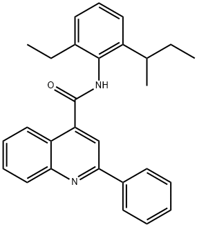N-(2-(sec-Butyl)-6-ethylphenyl)-2-phenylquinoline-4-carboxamide Structural