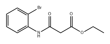 Propanoic acid, 3-[(2-bromophenyl)amino]-3-oxo-, ethyl ester Structural