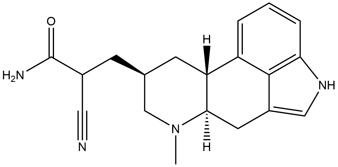 Ergoline-8-propanamide, α-cyano-6-methyl-, (8α)- (9CI) Structural