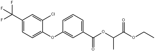 Benzoicacid,3-[2-chloro-4-(trifluoromethyl)phenoxy]-,2-ethoxy-1-methyl-2-oxoethylester Structural