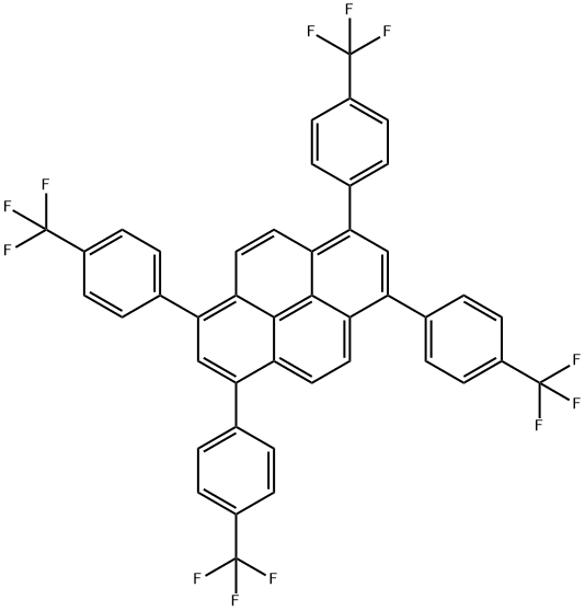 Pyrene, 1,3,6,8-tetrakis[4-(trifluoromethyl)phenyl]- Structural