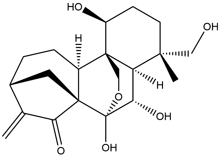 Kaur-16-en-15-one, 7,20-epoxy-1,6,7,18-tetrahydroxy-, (1α,4β,6β,7α)- (9CI) Structural