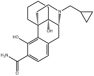 Morphinan-3-carboxamide, 17-(cyclopropylmethyl)-4,14-dihydroxy- Structural