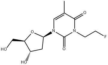 Thymidine, 3-(2-fluoroethyl)- Structural