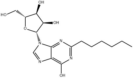 Inosine, 2-hexyl- (9CI) Structural