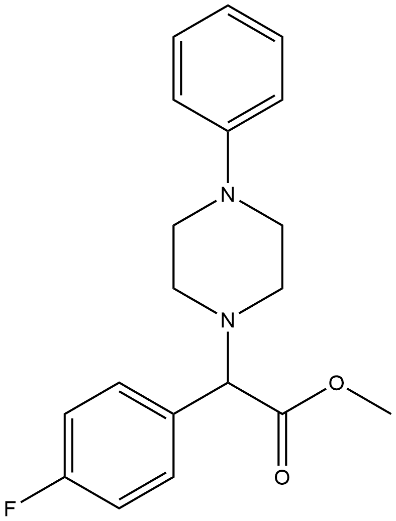 Methyl 2-(4-fluorophenyl)-2-(4-phenylpiperazin-1-yl)acetate hydrobromide Structural