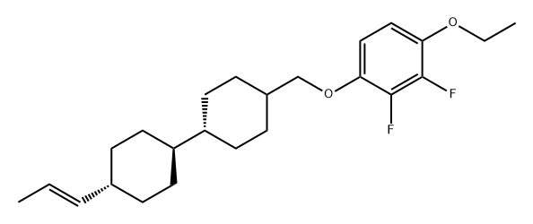 Benzene, 1-ethoxy-2,3-difluoro-4-[[(trans,trans)-4'-(1E)-1-propen-1-yl[1,1'-bicyclohexyl]-4-yl]methoxy]- Structural