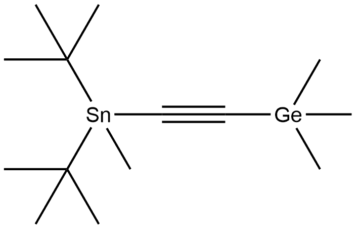 Germane, [2-[bis(1,1-dimethylethyl)methylstannyl]ethynyl]trimethyl- Structural