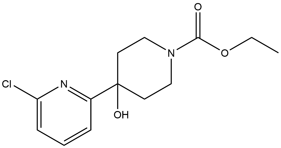 Ethyl 4-(6-chloro-2-pyridinyl)-4-hydroxy-1-piperidinecarboxylate Structural