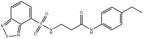 Propanamide, 3-[(2,1,3-benzothiadiazol-4-ylsulfonyl)amino]-N-(4-ethylphenyl)- Structural