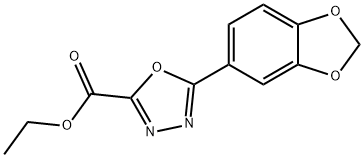 ETHYL 5-(1,3-BENZODIOXOL-5-YL)-1,3,4-OXADIAZOLE-2-CARBOXYLATE Structural