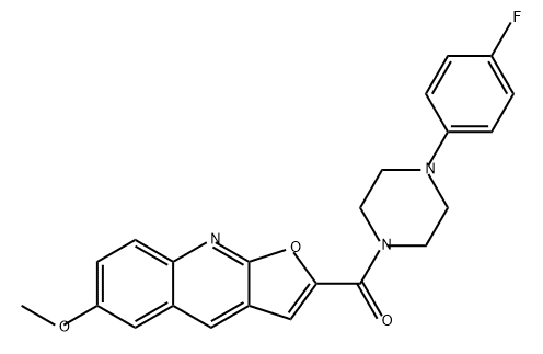 Methanone, [4-(4-fluorophenyl)-1-piperazinyl](6-methoxyfuro[2,3-b]quinolin-2-yl)- Structural