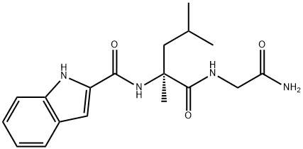 Glycinamide, N-(1H-indol-2-ylcarbonyl)-2-methyl-L-leucyl- (9CI) Structural