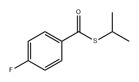 Benzenecarbothioic acid, 4-fluoro-, S-(1-methylethyl) ester Structural