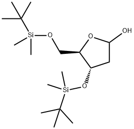 D-erythro-Pentofuranose, 2-deoxy-3,5-bis-O-[(1,1-dimethylethyl)dimethylsilyl]- Structural