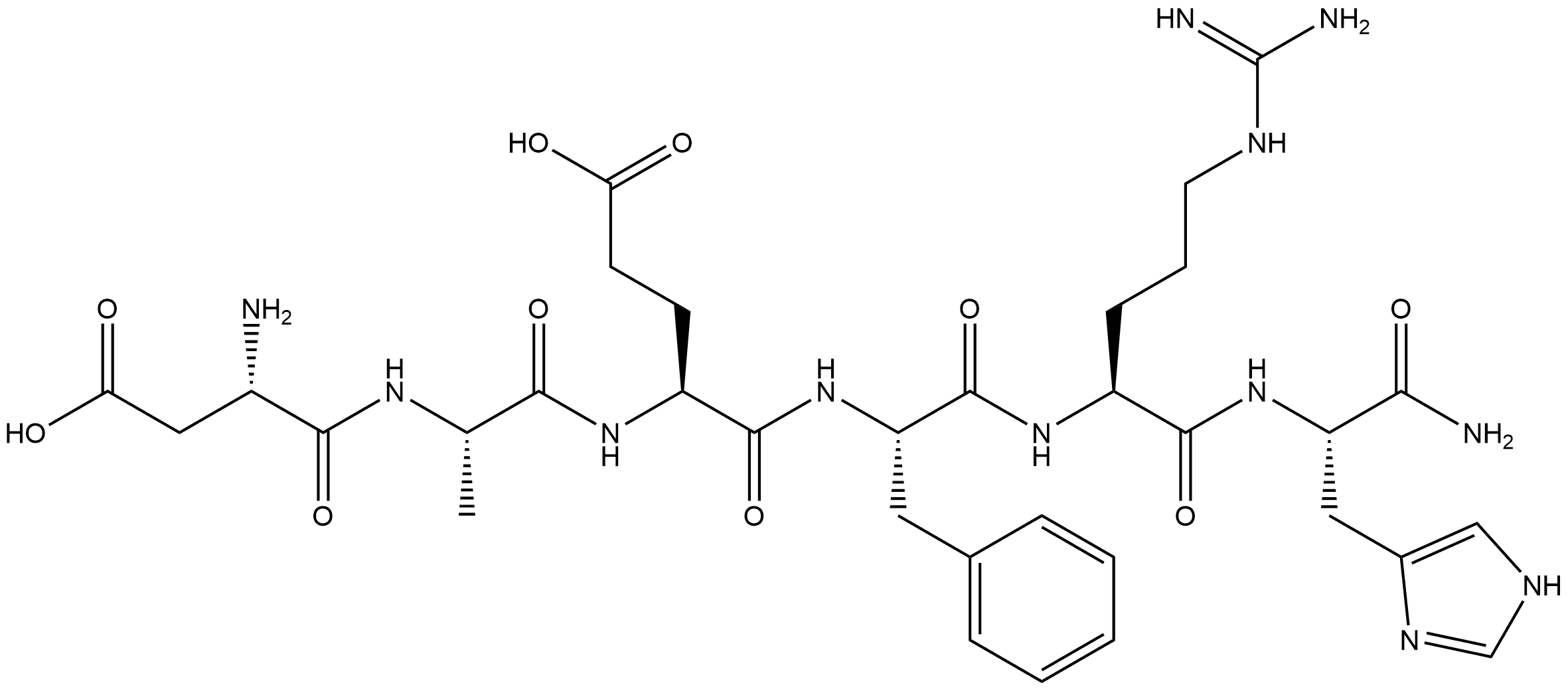L-Histidinamide, L-α-aspartyl-L-alanyl-L-α-glutamyl-L-phenylalanyl-L-arginyl- Structural