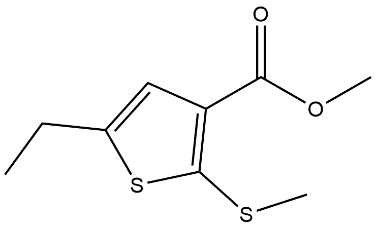 methyl 5-ethyl-2-(methylthio)thiophene-3-carboxylate Structural