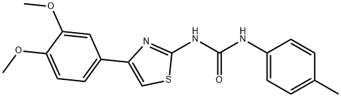 Urea, N-[4-(3,4-dimethoxyphenyl)-2-thiazolyl]-N'-(4-methylphenyl)- Structural