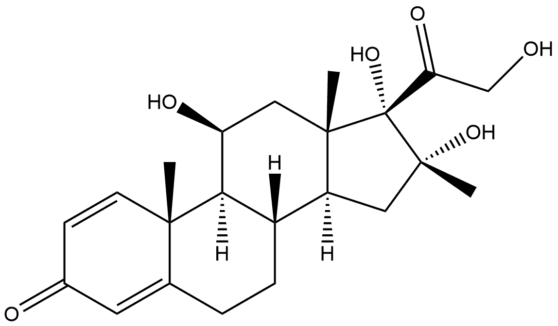 Pregna-1,4-diene-3,20-dione, 11β,16α,17,21-tetrahydroxy-16-methyl- (7CI,8CI) Structural