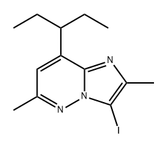 Imidazo[1,2-b]pyridazine, 8-(1-ethylpropyl)-3-iodo-2,6-dimethyl- Structural