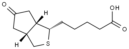 rel-5-((1R,3aS,6aR)-5-oxohexahydro-1H-cyclopenta[c]thiophen-1-yl)pentanoic acid Structural