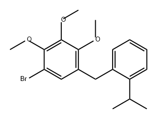Benzene, 1-bromo-2,3,4-trimethoxy-5-[[2-(1-methylethyl)phenyl]methyl]- Structural
