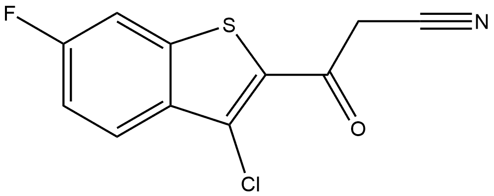 JR-8056, 3-(3-Chloro-6-fluorobenzo[b]thiophen-2-yl)-3-oxopropanenitrile, 97% Structural