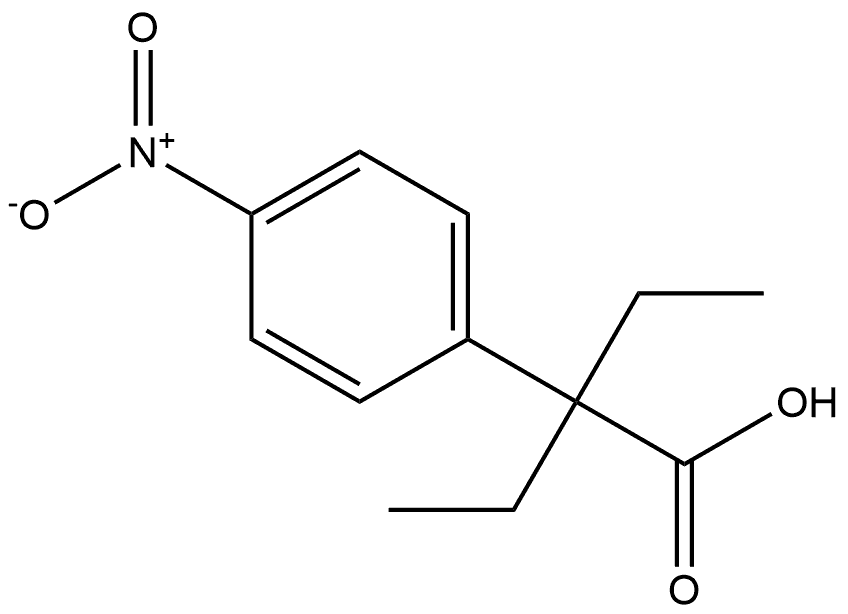 Benzeneacetic acid, α,α-diethyl-4-nitro- Structural