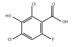 Benzoic acid, 2,4-dichloro-6-fluoro-3-hydroxy- Structural