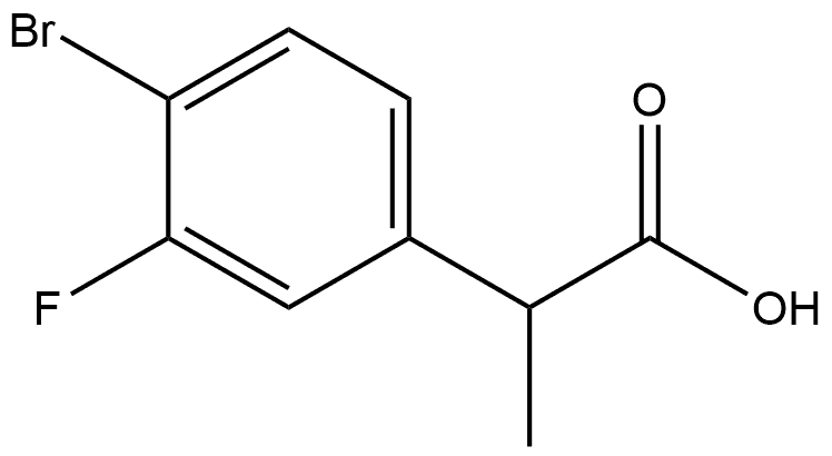Benzeneacetic acid, 4-bromo-3-fluoro-α-methyl- Structural