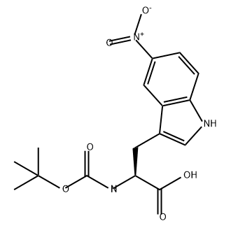 Tryptophan, N-[(1,1-dimethylethoxy)carbonyl]-5-nitro- Structural