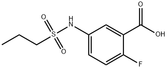 Benzoic acid, 2-fluoro-5-[(propylsulfonyl)amino]- Structural