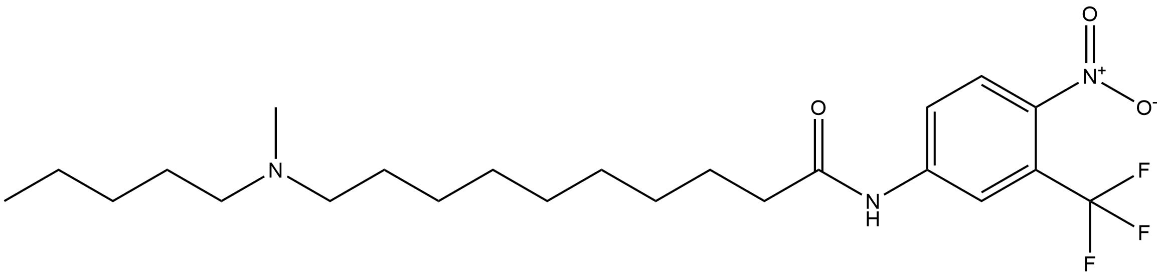 Decanamide, 10-(methylpentylamino)-N-[4-nitro-3-(trifluoromethyl)phenyl]- Structural