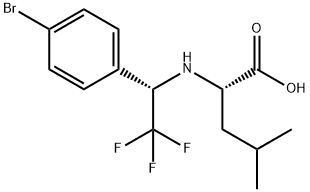 L-Leucine, N-[(1S)-1-(4-bromophenyl)-2,2,2-trifluoroethyl]- Structural