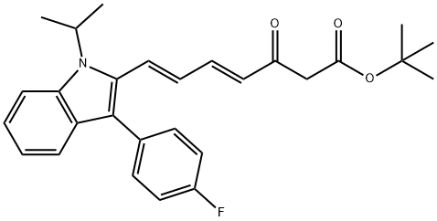 Fluvastatin 3-Oxo-4,6-diene O-tert-Butyl Ester Structural