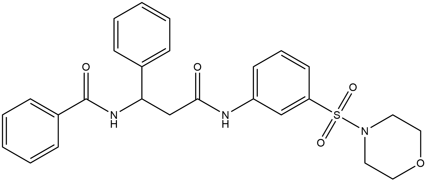 Benzenepropanamide, β-(benzoylamino)-N-[3-(4-morpholinylsulfonyl)phenyl]- Structural