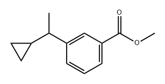 Benzoic acid, 3-(1-cyclopropylethyl)-, methyl ester Structural